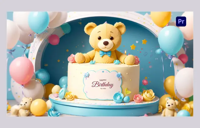 Kids Birthday Party Personalized 3D Invitation Slideshow